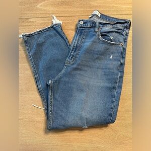 Women’s Abercrombie & Fitch Curve Love High Rise Anke Straight Jean